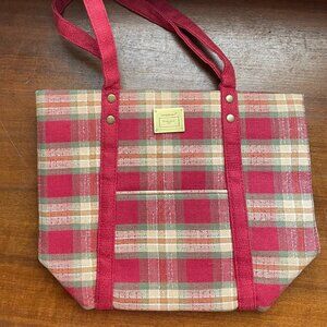 Longaberger Red Plaid Homestead Bag